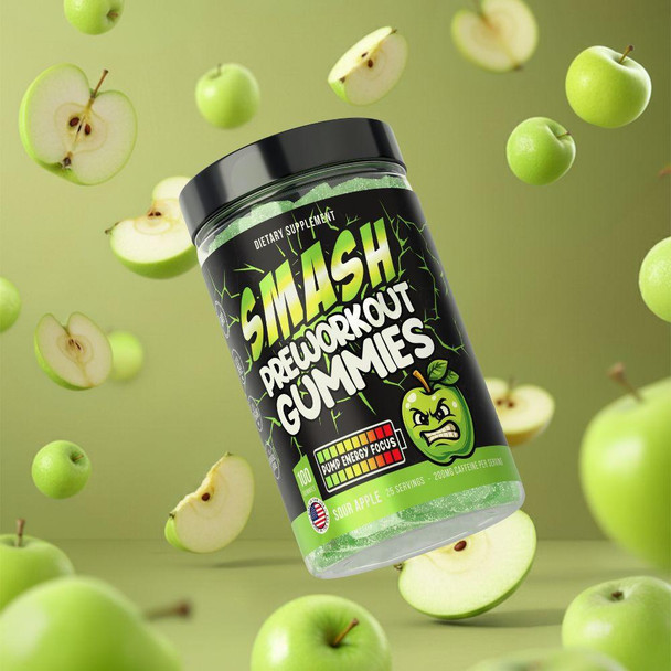  Smash Preworkout Gummies 25 Servings 