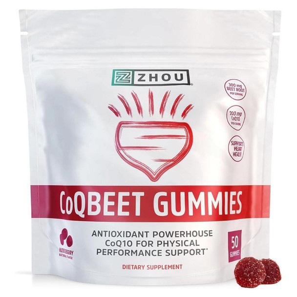  ZHOU CoQBeet Gummies Huckleberry 50 Gummies 