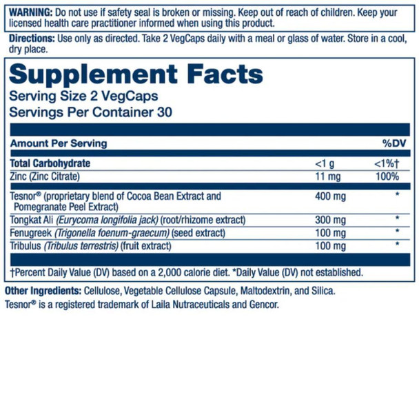 Solaray Testosterone Support 60 Capsules 