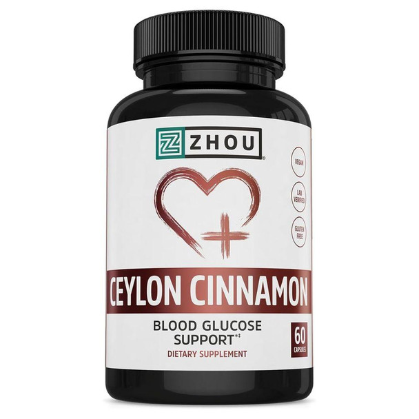  ZHOU Ceylon Cinnamon 60 Capsules 