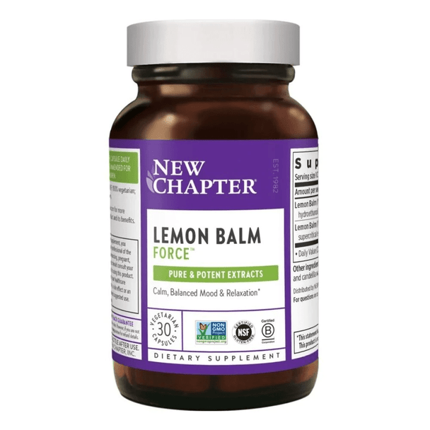  New Chapter Lemon Balm Force Extract 30 Capsules 