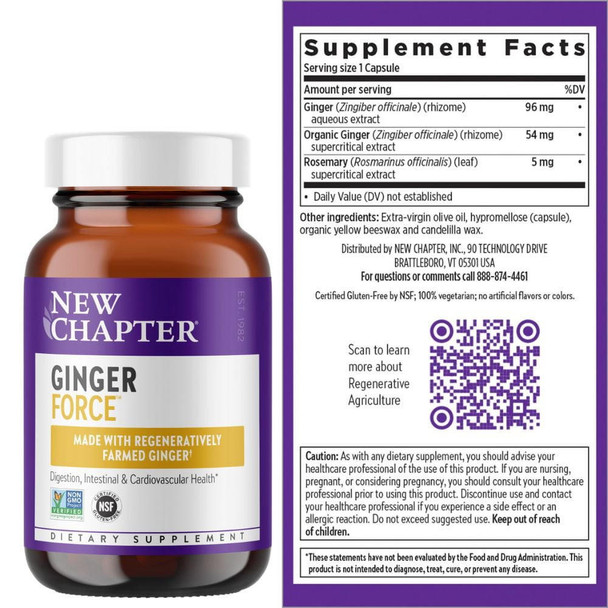  New Chapter Ginger Force 30 Capsules 