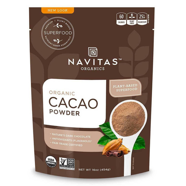  Navitas Naturals Raw Cacao Powder (Certified Organic) 16 Oz 