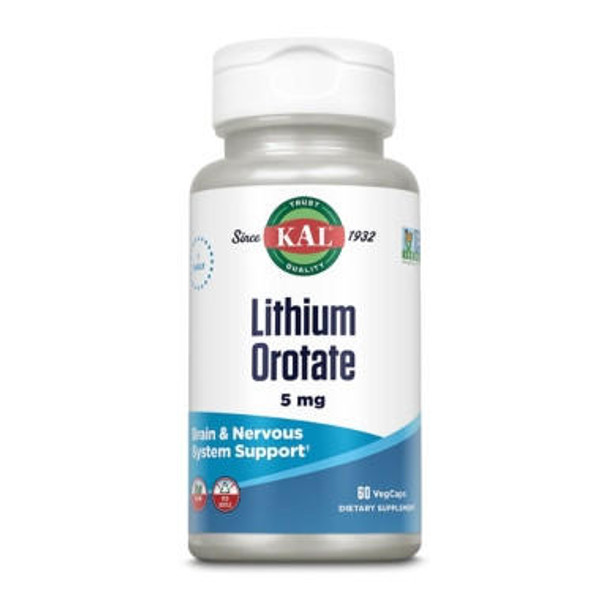 Kal Lithium Orotate 5mg 60 Vege Caps 