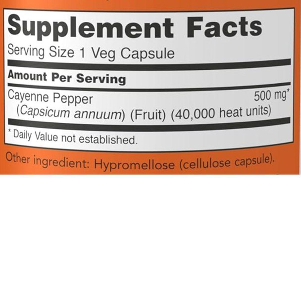  Now Foods Cayenne 500mg 250 Capsules 