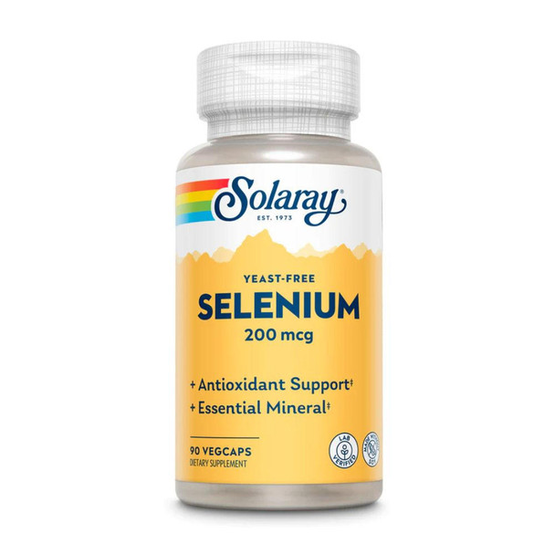  Solaray Selenium Yeast-Free 200mcg 90 Capsules 