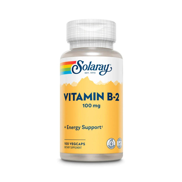  Solaray Vitamin B-2 100mg 100 Capsules 