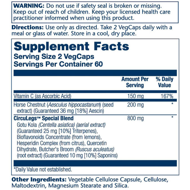  Solaray CircuLegs Horse Chestnut Special Formula 60 caps 