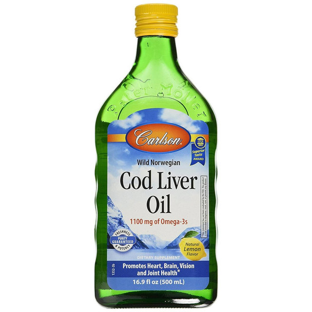  Carlson Norwegian Cod Liver Oil Lemon 500ml 