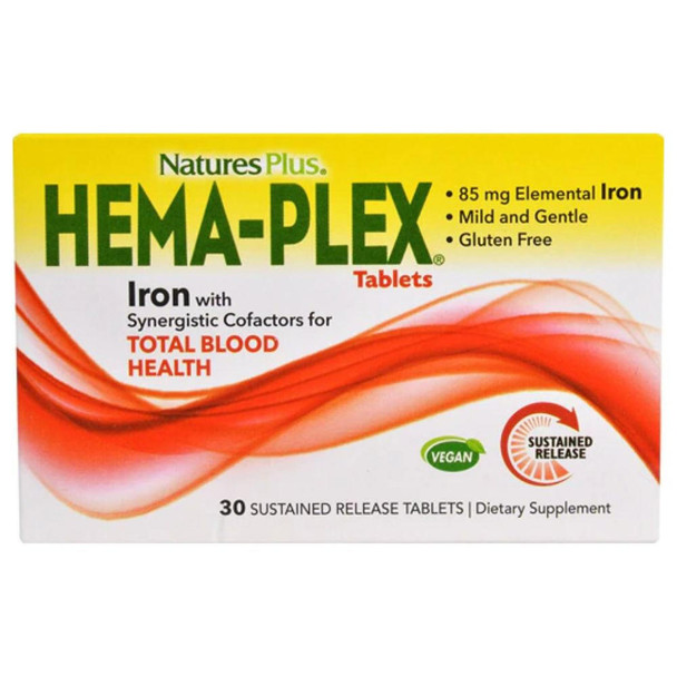  Nature's Plus Hema-Plex 30 Tablets 