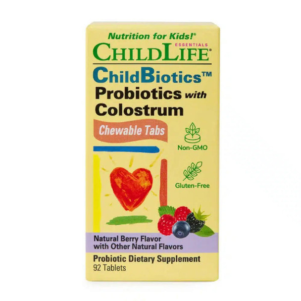  ChildLife Probiotics Plus Colostrum Mixed Berry 90 Chews 