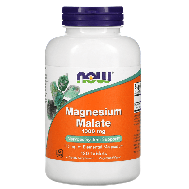  Now Foods Magnesium Malate 1000 Mg 180 Tablets 