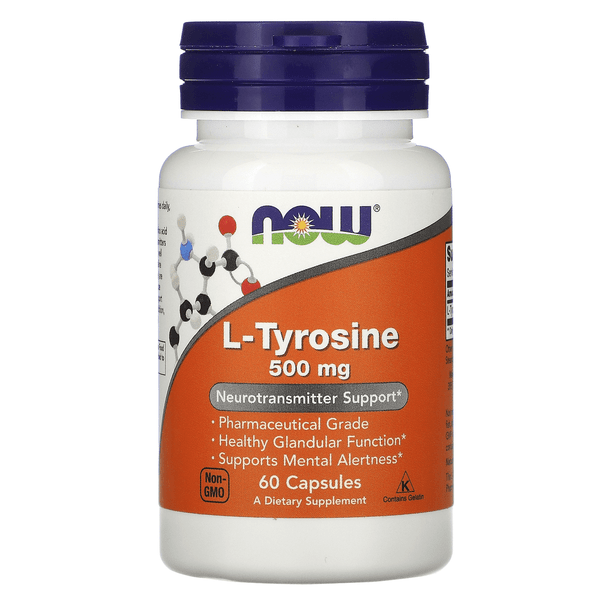  Now Foods Tyrosine 500 Mg 60 Capsules 