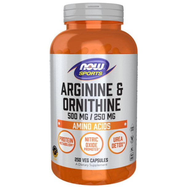  Now Foods Arginine / Ornithine 250 Capsules 