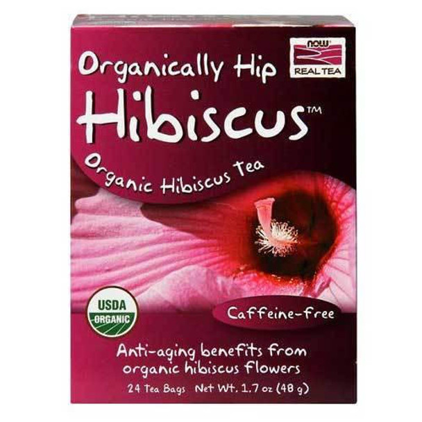 Now Foods Organic Hip Hibiscus Tea Bags 24 Bags 