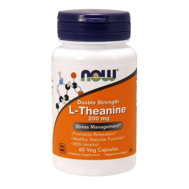  Now Foods L-Theanine 200mg 60 Capsules 