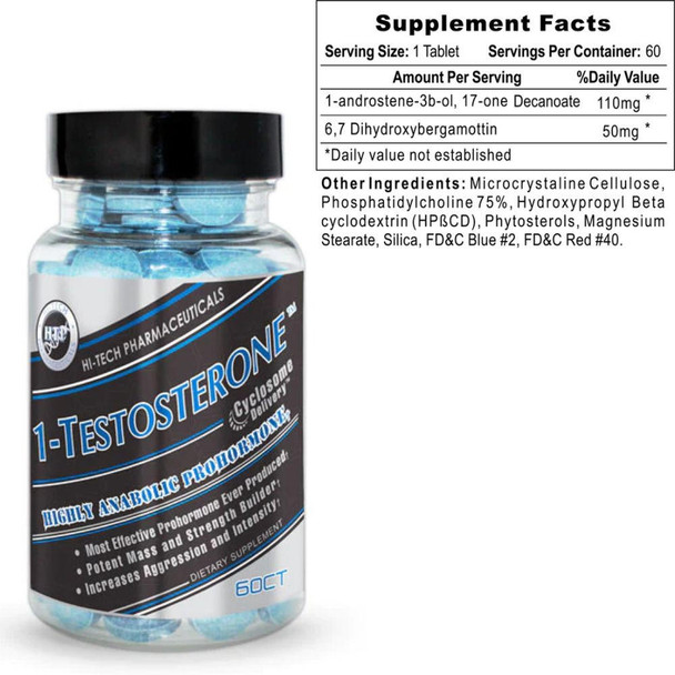  Hi-Tech Pharmaceuticals 1-Testosterone 1-Andro 60CT 