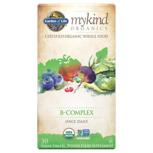  Garden of Life Kind Organics B-Complex 30 Tabs 