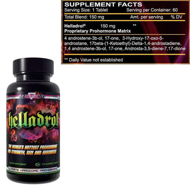  Innovative Labs Helladrol Cutting ProHormone 60 Tabs 