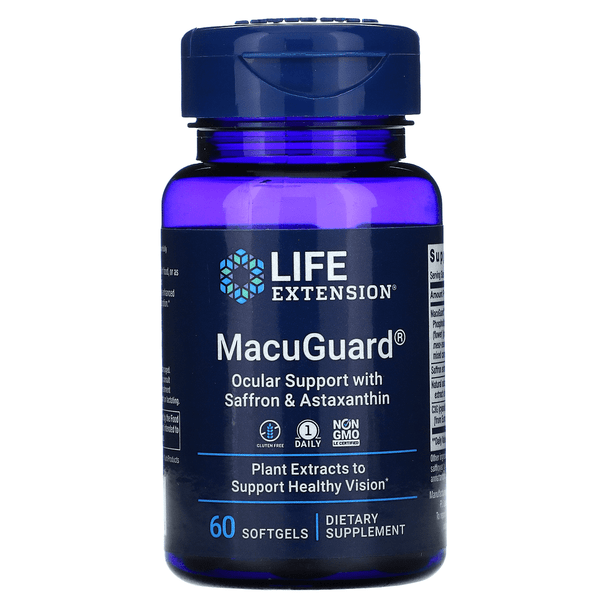  Life Extension MacuGuard Ocular Support w/ Saffron & Astaxanthin 60SG 