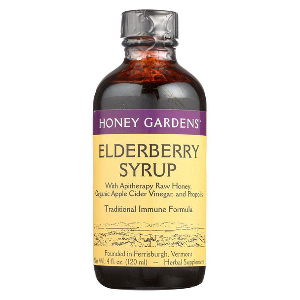  Honey Gardens Elderberry Syrup 4oz 