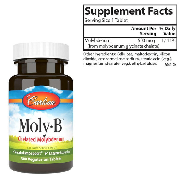  Carlson Moly-B 500mcg 300 Tablets 