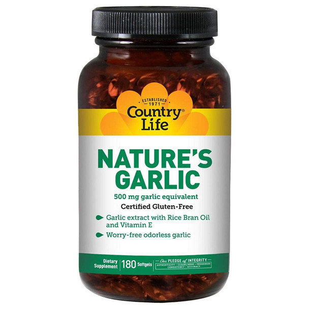  Country Life Nature's Garlic 90 Capsules 