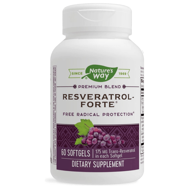Enzymatic Therapy Specialty Health Products Nature's Way Resveratrol Forte 60 Softgels