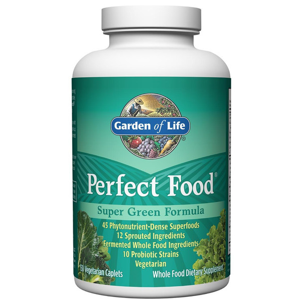  Garden of Life Perfect Food Super Green Formula 150 Caplets 