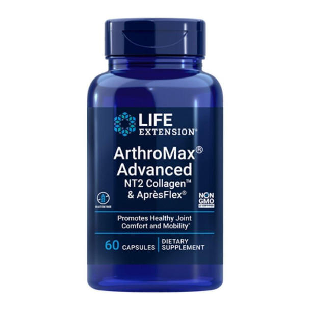  Life Extension ArthroMax Advanced NT2 Collagen & ApresFlex 60 Capsules 