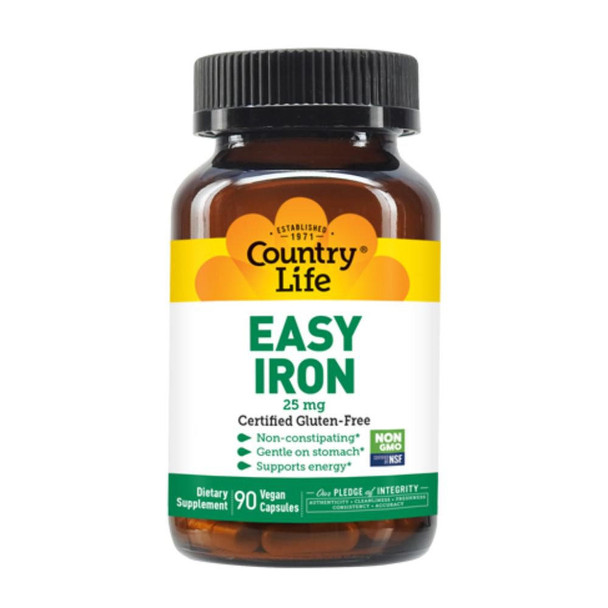  Country Life Easy Iron 25mg 90 Capsules 