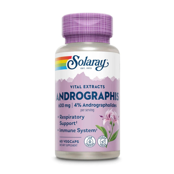  Solaray Andrographis Aerial Extract 600mg 60VC 