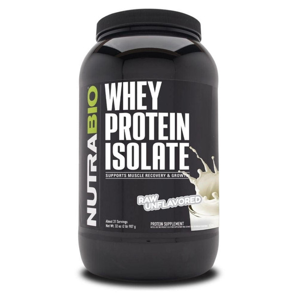  NutraBio 100% Whey Protein Isolate 2lb 