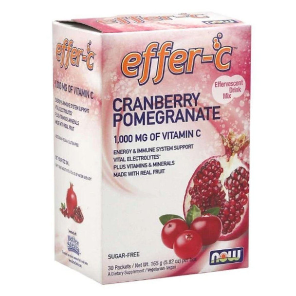  Now Foods Effer-C Cranberry Pomegranate 30 Packets 