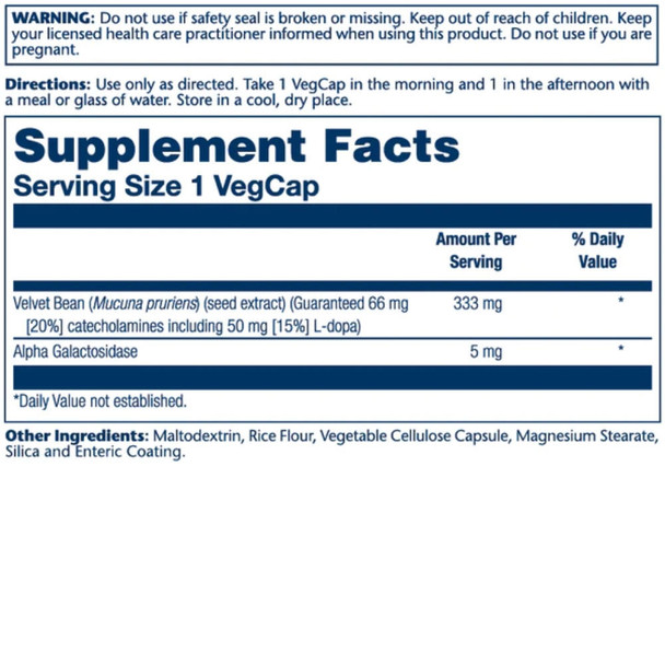  Solaray DOPABEAN 60 Capsules 