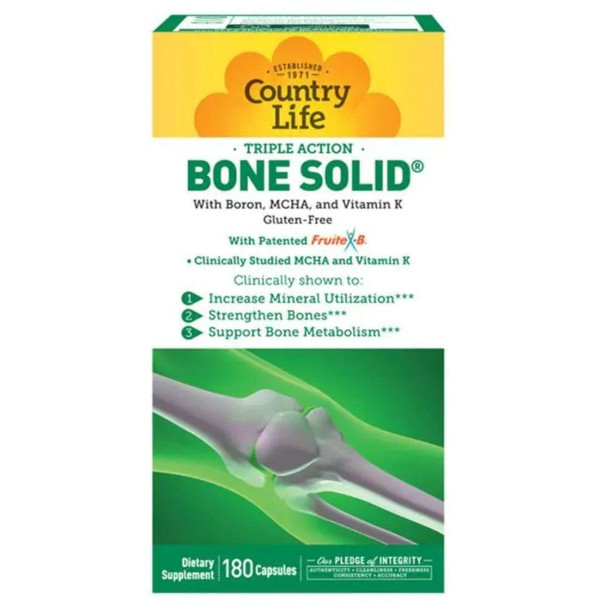  Country Life Bone Solid 180 Capsules 