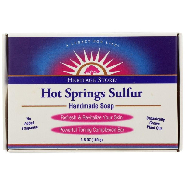  Heritage Store Hot Springs Sulfur Soap 3.5oz 100g 