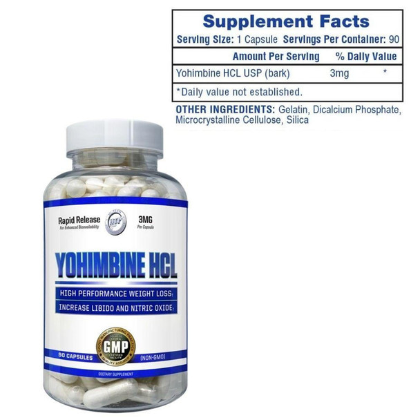  Hi-Tech Pharmaceuticals Yohimbine HCL 90 Capsules 