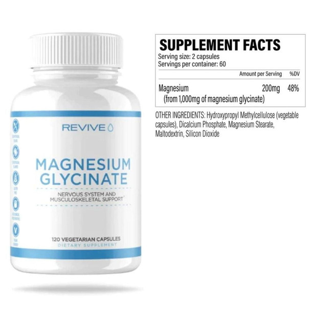  Revive MD Magnesium Glycinate 120 Capsules 