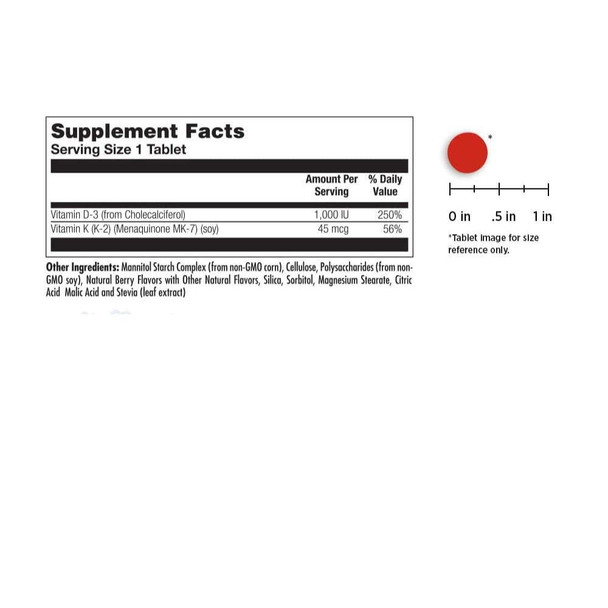 Kal KAL Vitamin D3 & K2 60 Lozenges 