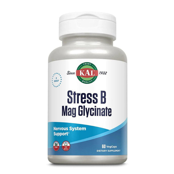 Kal KAL Stress B Magnesium Glycinate 60 Capsules 