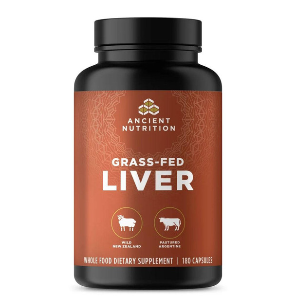  Ancient Nutrition Grass Fed Liver 180 Capsules 