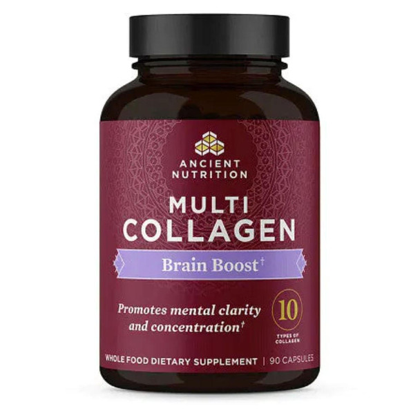 Ancient Nutrition Multi Collagen Brain Boost 90 Capsules 