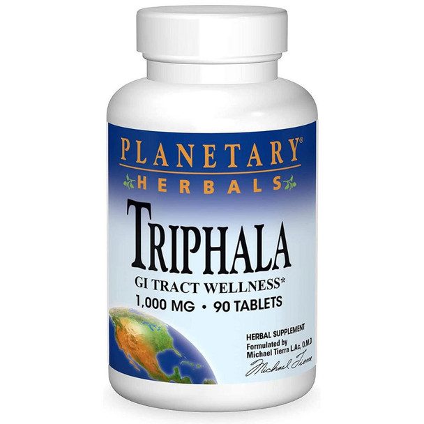  Planetary Herbals Triphala 1000mg 90 Tablets 