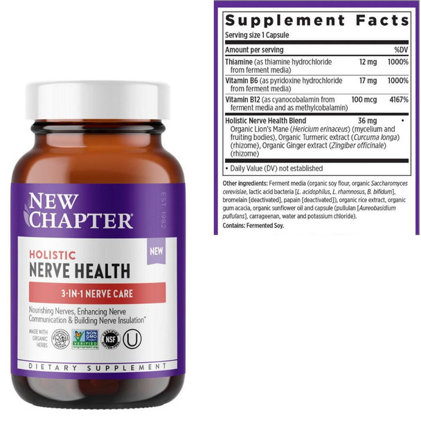  New Chapter Holistic Nerve Health 30 Capsules 