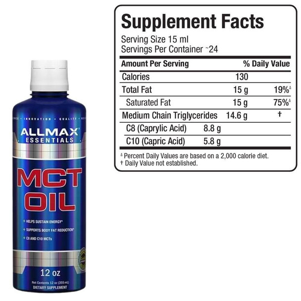 Allmax Nutrition Allmax MCT Oil 12oz 