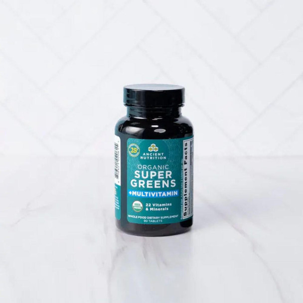  Ancient Nutrition Organic Super Greens + Multivitamin 90 Tablets 