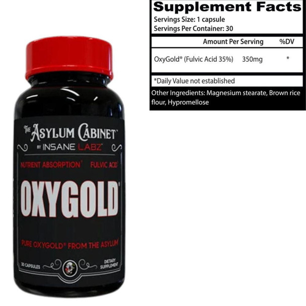  Insane Labz OxyGOLD Fulvic Acid 30 Capsules 