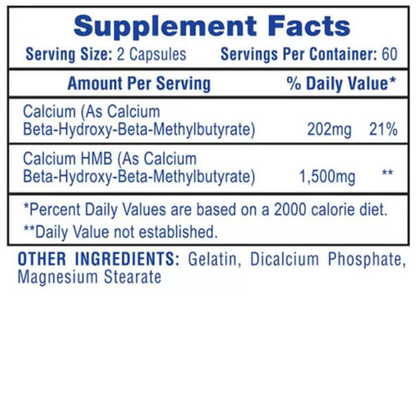  Hi-Tech Pharmaceuticals HMB 1500mg 120 Capsules 