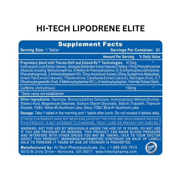 Best Price Nutrition Hi-Tech Pharmaceuticals Lipodrene Elite & CLA Stack 